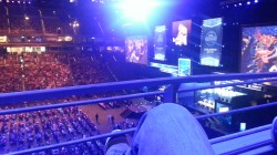 Picture taken from the VIP seating area with all the fun Twitch streamers and casters.