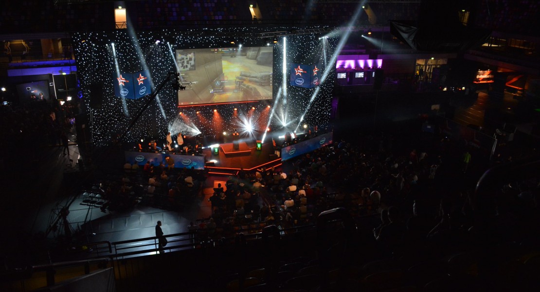 A picture of the Copperbox Arena from above in London, United Kingdom.