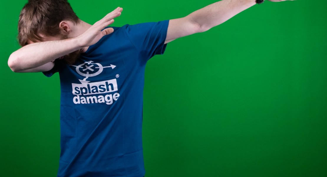 A player green screen picture for Luc "LoveDuckie" Shelton (myself), doing a "dabbing" pose for comedic purposes. This was used for some of the social media marketing graphics.